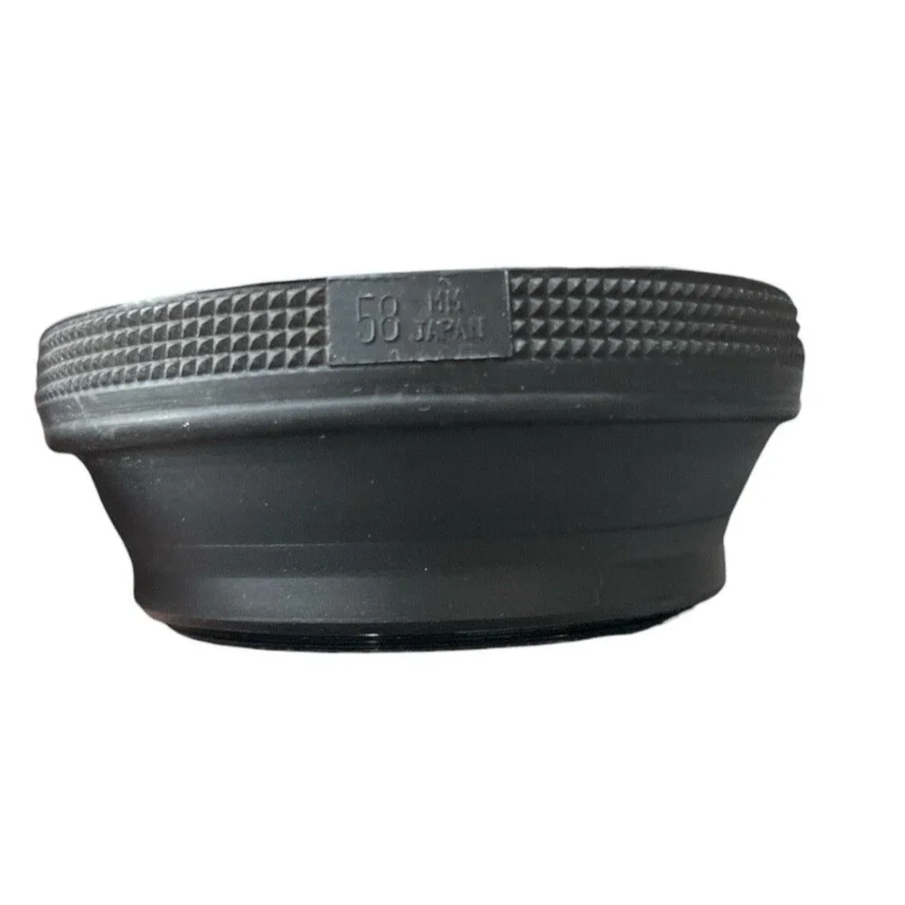 Wide Angle Rubber Lens Hood Sun Shade Screw-in Folding 58 mm Japan